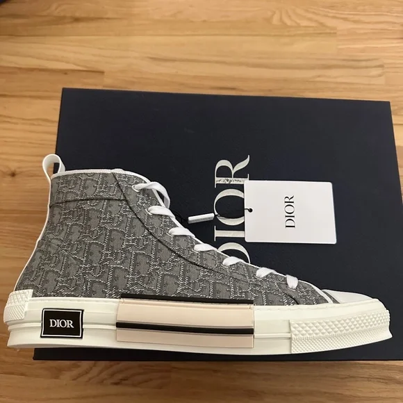 Dior | Shoes | Dior Jacquard Grey Grey High Tops | Poshmark display picture 1